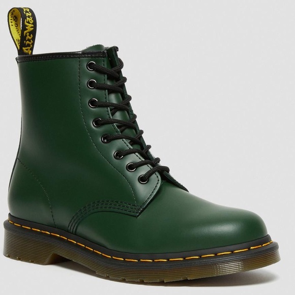 Dr. Martens 1460 8-Eye Smooth Leather 7 Green Lace-Up Ankle Mid-Calf Booties - Picture 6 of 12